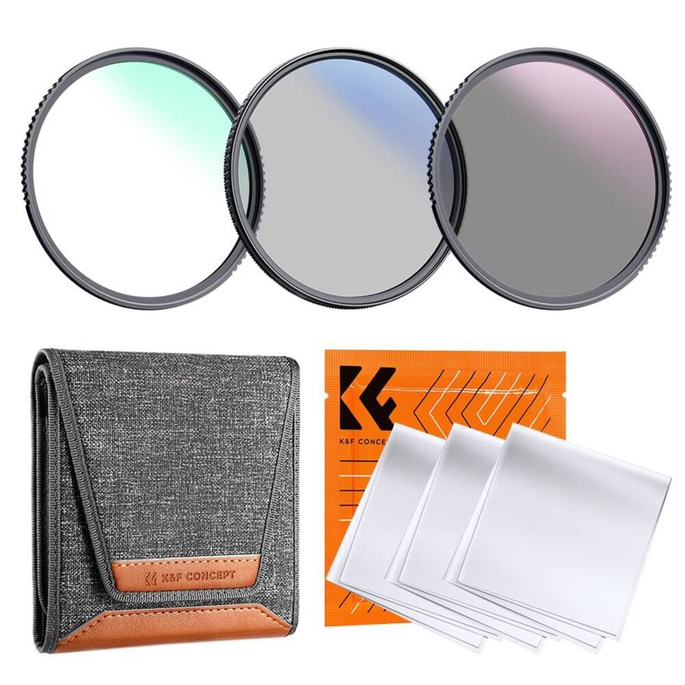 K&F Concept 72mm UV CPL ND4 Lens Filter Kit 3Pc K-Series
